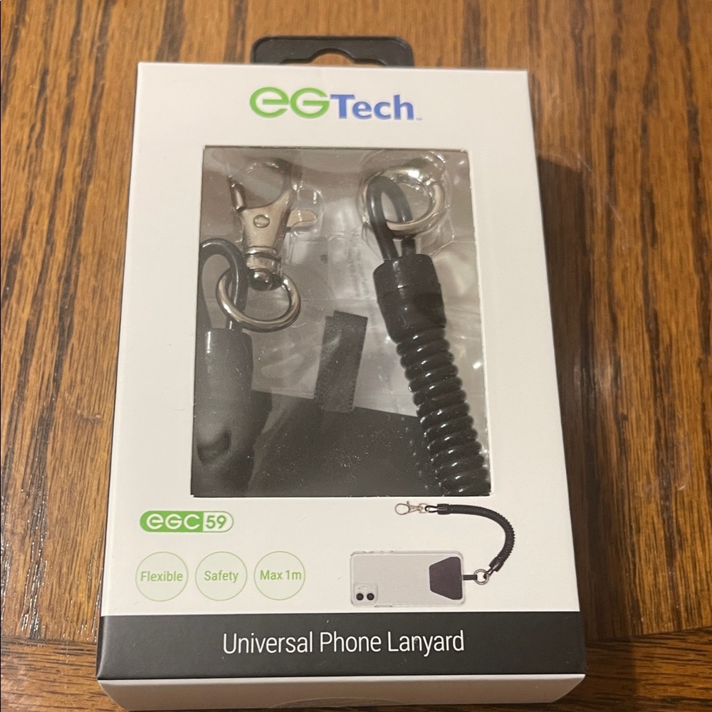 EG Black Universal Phone Lanyard